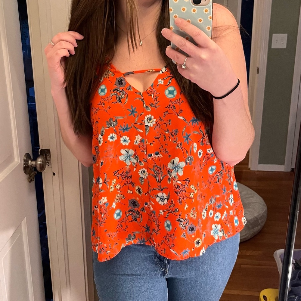 Orange Cut Out 🌼 Camisole Relaxed Top